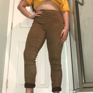 Brown suede pants! 30-32 Waist